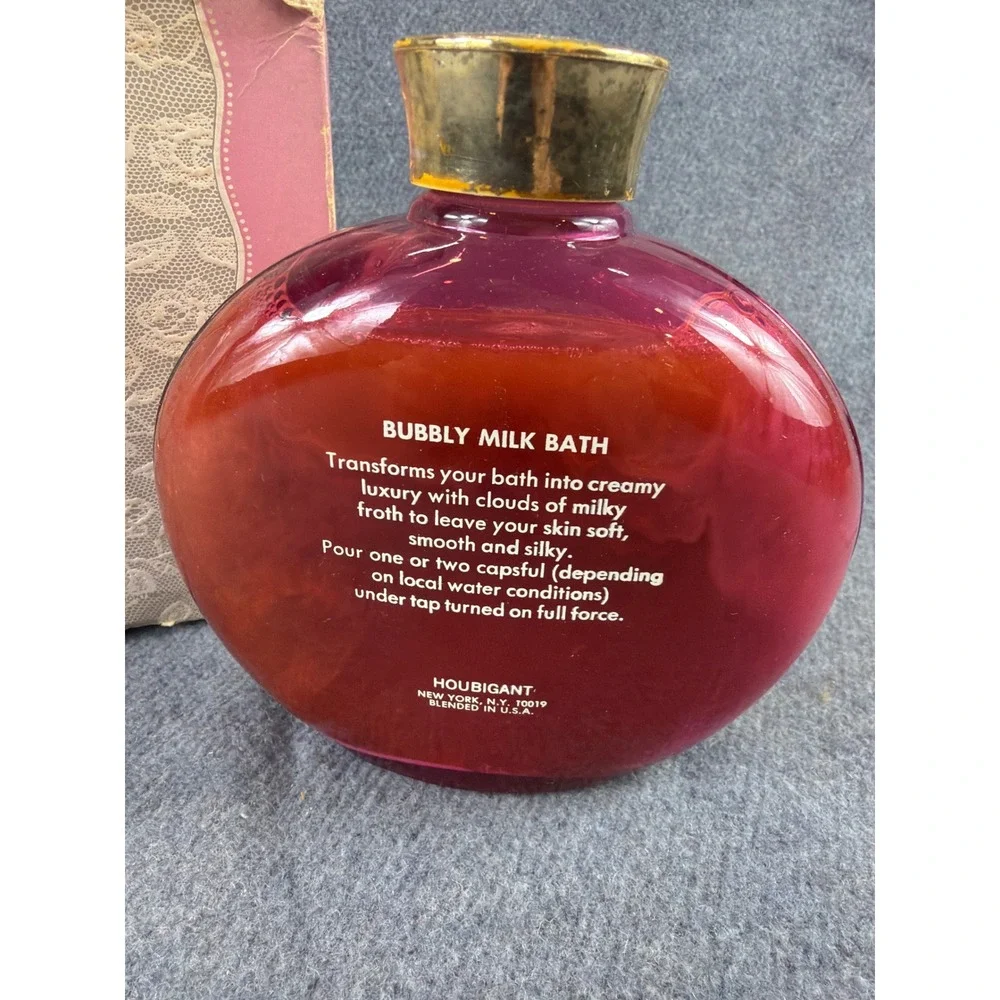 Houbigant Chantilly Bubbly Milk Bath Women 13.5oz‎ Pink Vintage Boxed 1449